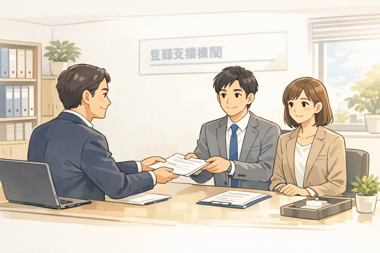 ケース①ビジュアル: 登録支援機関に書類を渡してその後を知らない経営者