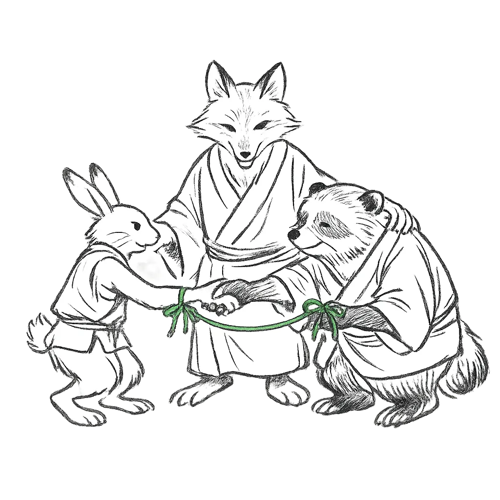 縁を結ぶキツネ